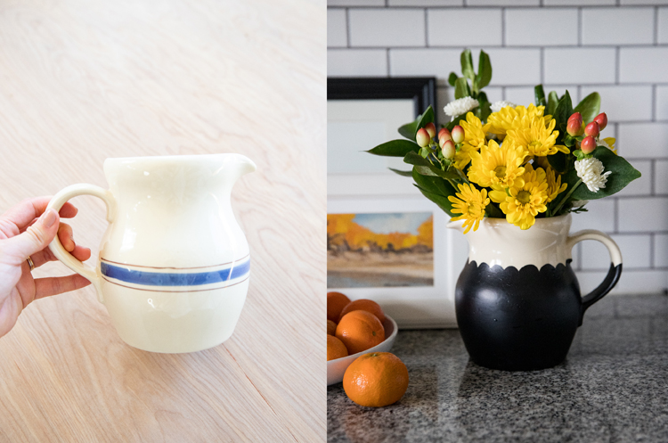 Painted Thrift Store Vases BEFORE & AFTER // www.deliacreates.com