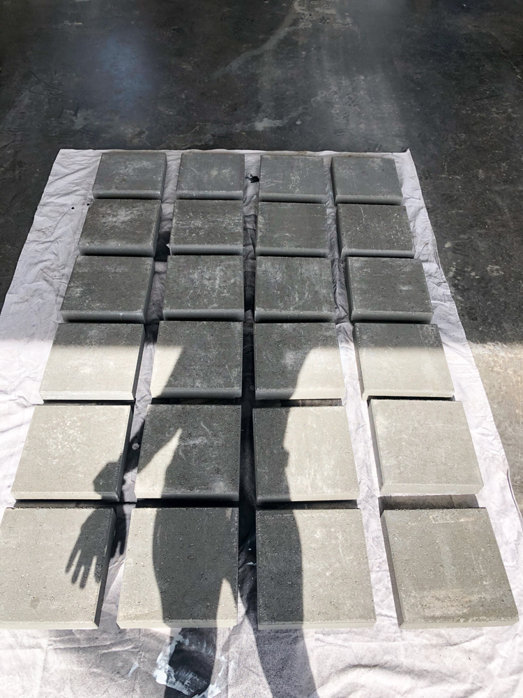 DIY Stenciled Paver Greenhouse Flooring // www.deliacreates.com
