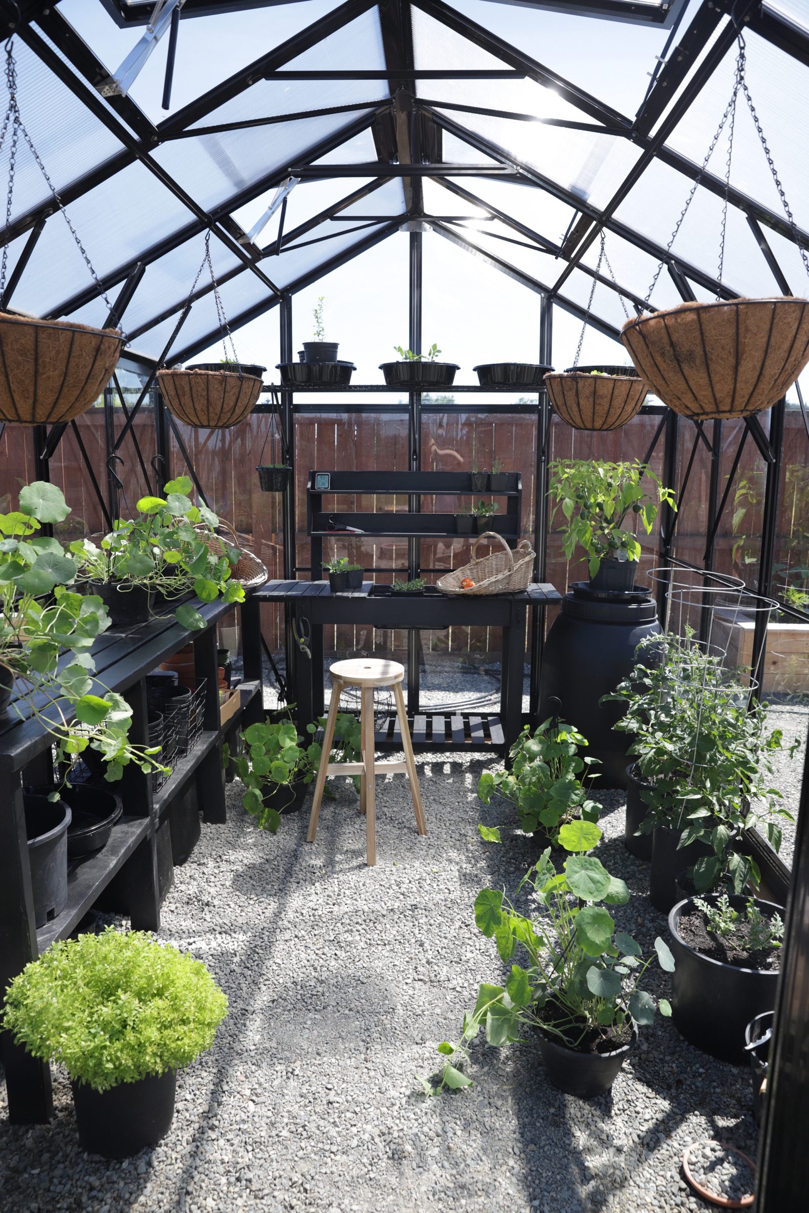 DIY Stenciled Paver Greenhouse Flooring // www.deliacreates.com