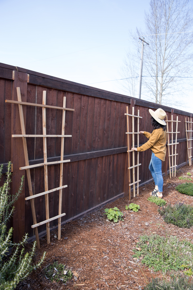 Lattice Garden Trellis Tutorial // www.deliacreates.com