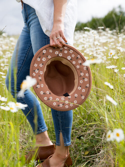 Easy Painted Daisy Hat // www.deliacreates.com