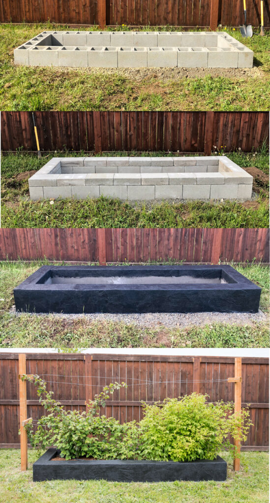 DIY Cement Garden Beds