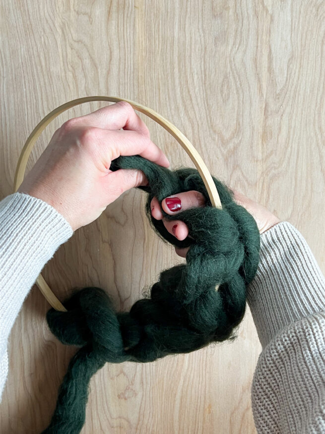 Wool Roving Wreath Tutorial