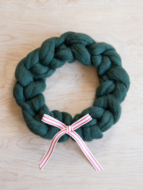 Wool Roving Wreath Tutorial // www.deliacreates.com