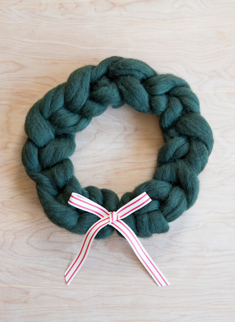 Wool Roving Wreath Tutorial // www.deliacreates.com