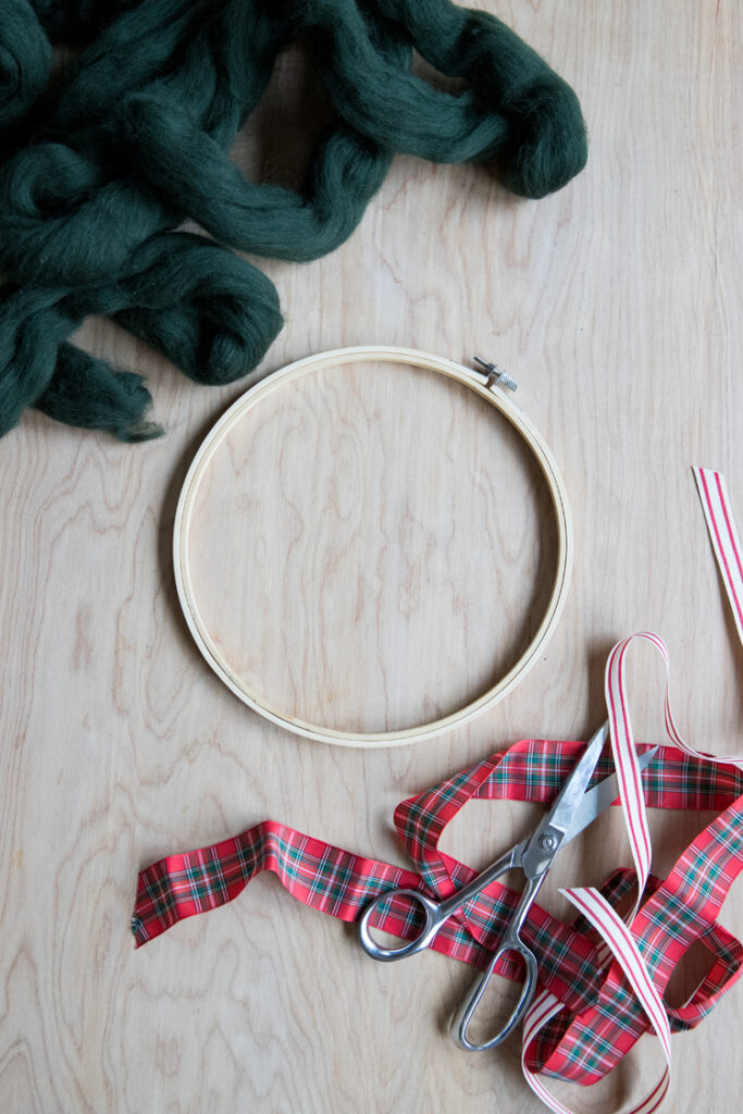 Wool Roving Wreath Tutorial