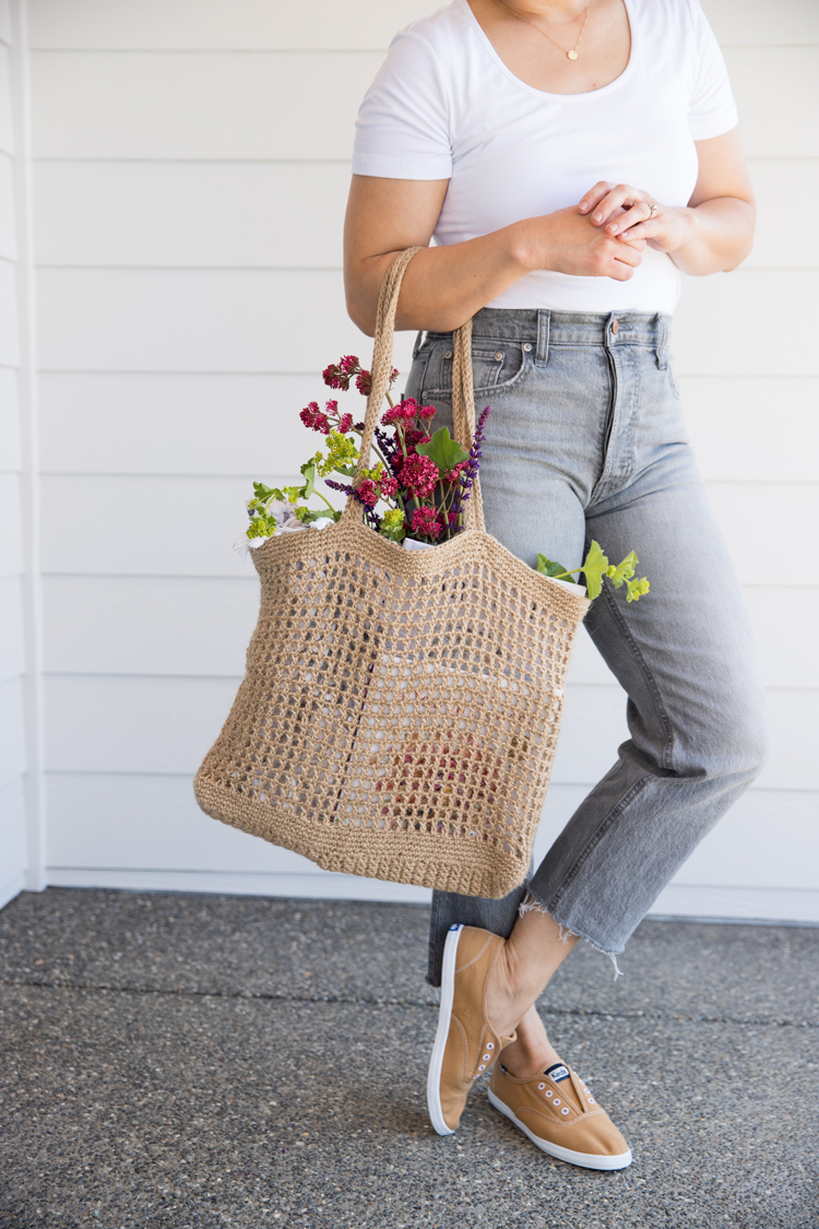 Jute Mesh Tote – Free Crochet Pattern