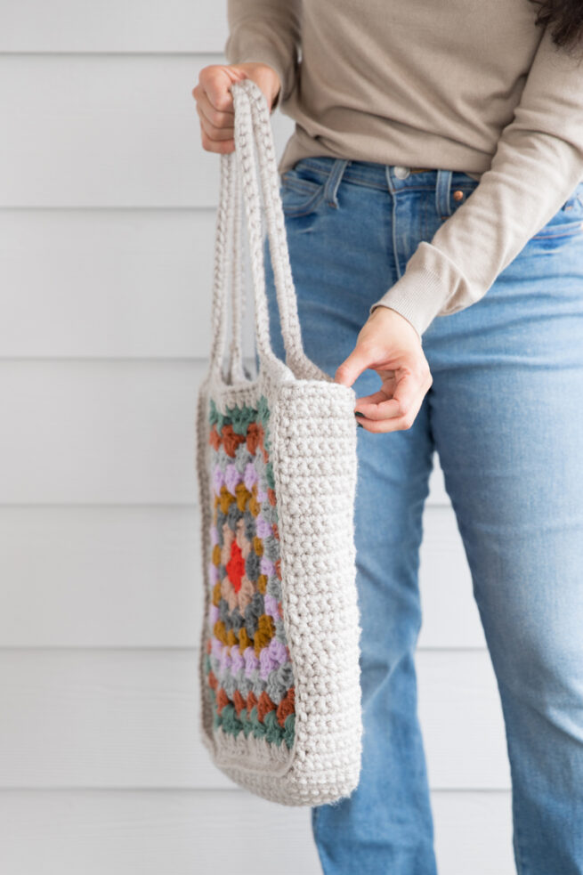 Granny Square Crochet Tote - Image 2