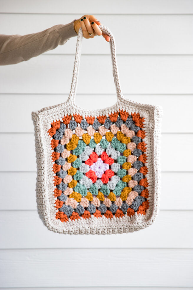 Granny Square Crochet Tote - Image 5