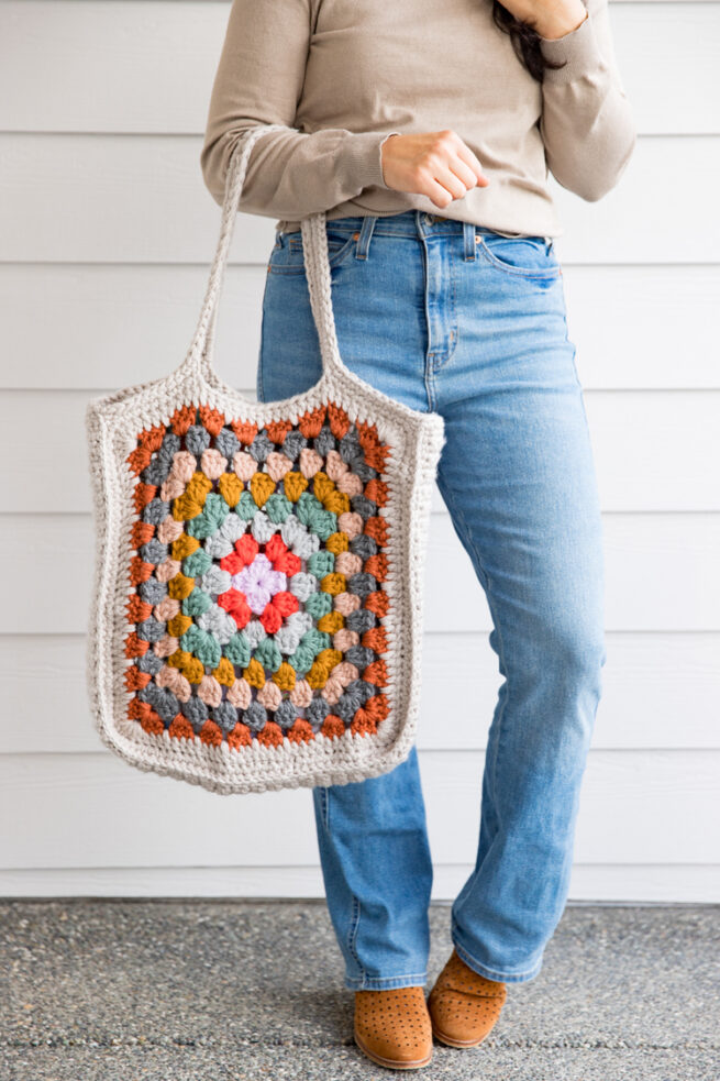 Granny Square Crochet Tote