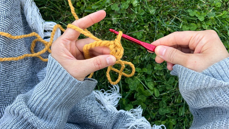 Daisy Chain Crochet Garland Tutorial // www.deliacreates.com