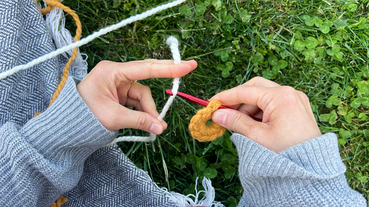 Daisy Chain Crochet Garland Tutorial // www.deliacreates.com