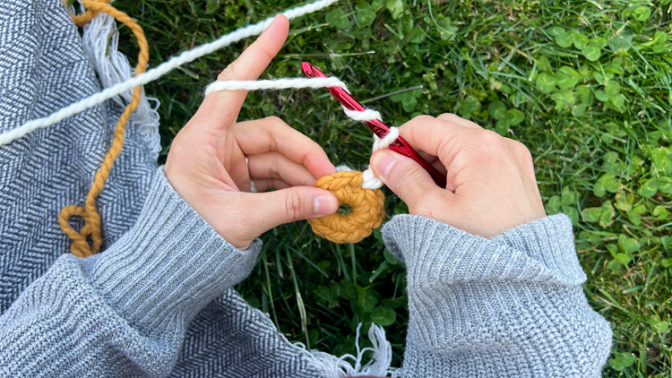 Daisy Chain Crochet Garland Tutorial // www.deliacreates.com