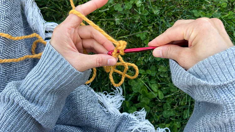 Daisy Chain Crochet Garland Tutorial // www.deliacreates.com