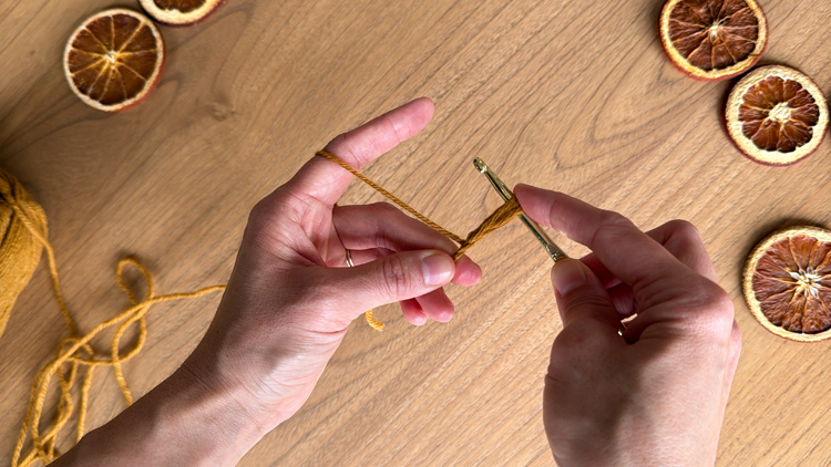 Chains + Puffs Crochet Garland // free pattern and video tutorial at www.deliacreates.com