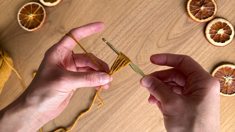 Chains + Puffs Crochet Garland // free pattern and video tutorial at www.deliacreates.com