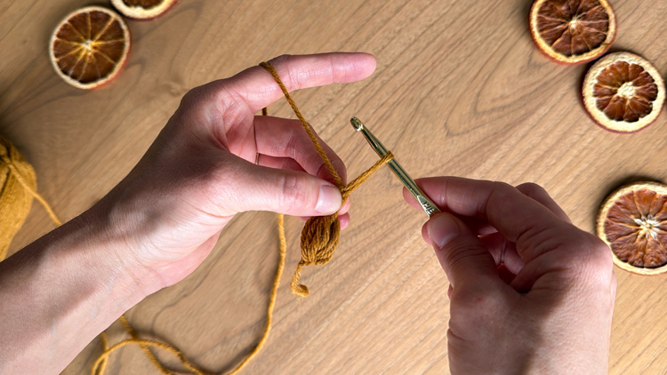 Chains + Puffs Crochet Garland // free pattern and video tutorial at www.deliacreates.com