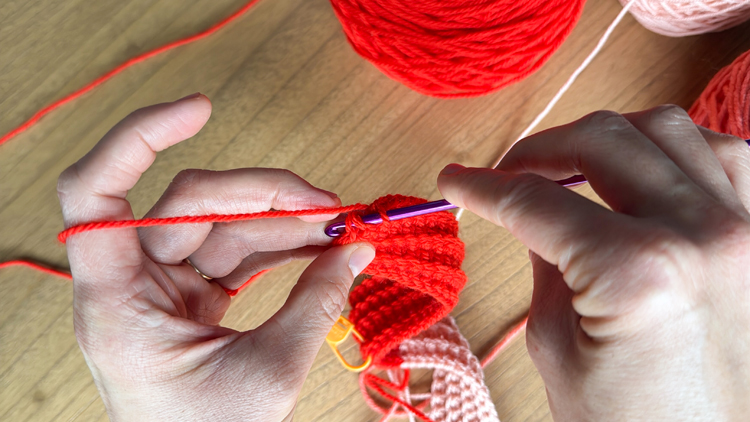Color Blocked Crochet Beanie // free pattern and video tutorial at www.deliacreates.com