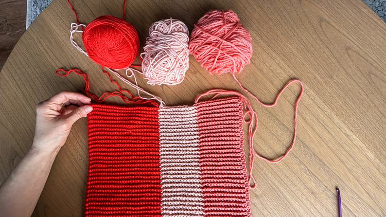 Color Blocked Crochet Beanie // free pattern and video tutorial at www.deliacreates.com