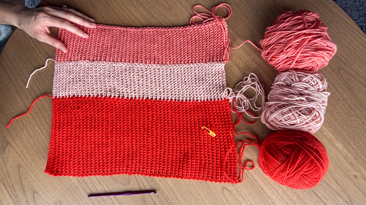 Color Blocked Crochet Beanie // free pattern and video tutorial at www.deliacreates.com