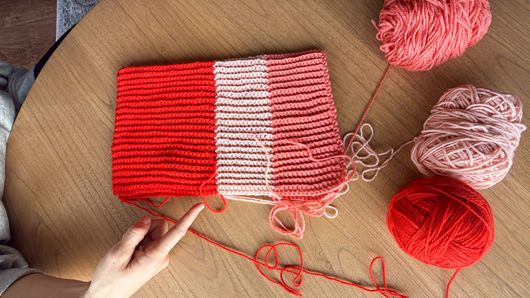 Color Blocked Crochet Beanie // free pattern and video tutorial at www.deliacreates.com