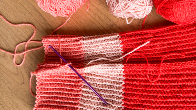 Color Blocked Crochet Beanie // free pattern and video tutorial at www.deliacreates.com