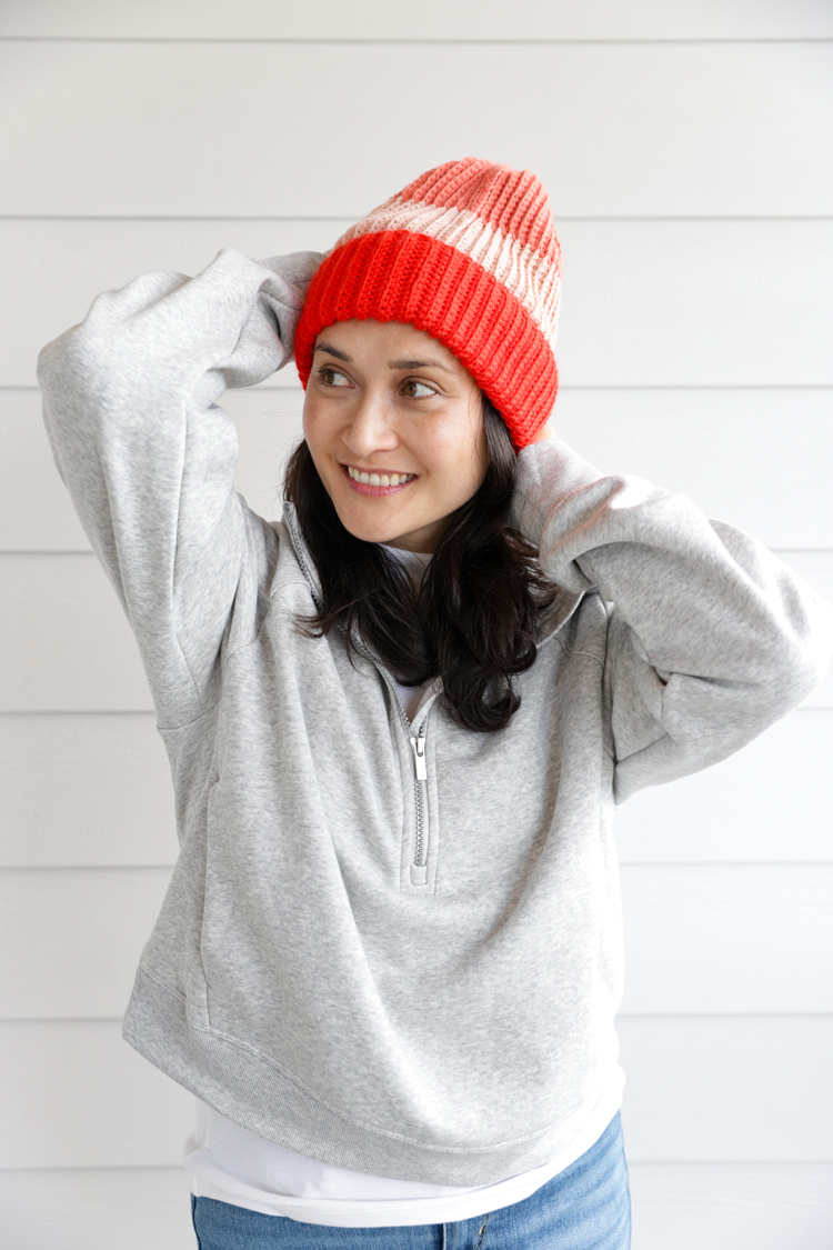 Color Blocked Crochet Beanie // free pattern and video tutorial at www.deliacreates.com